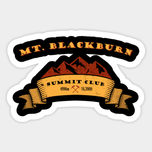 Mt. Blackburn Summit Club Mount Mountaineer Gift Sticker